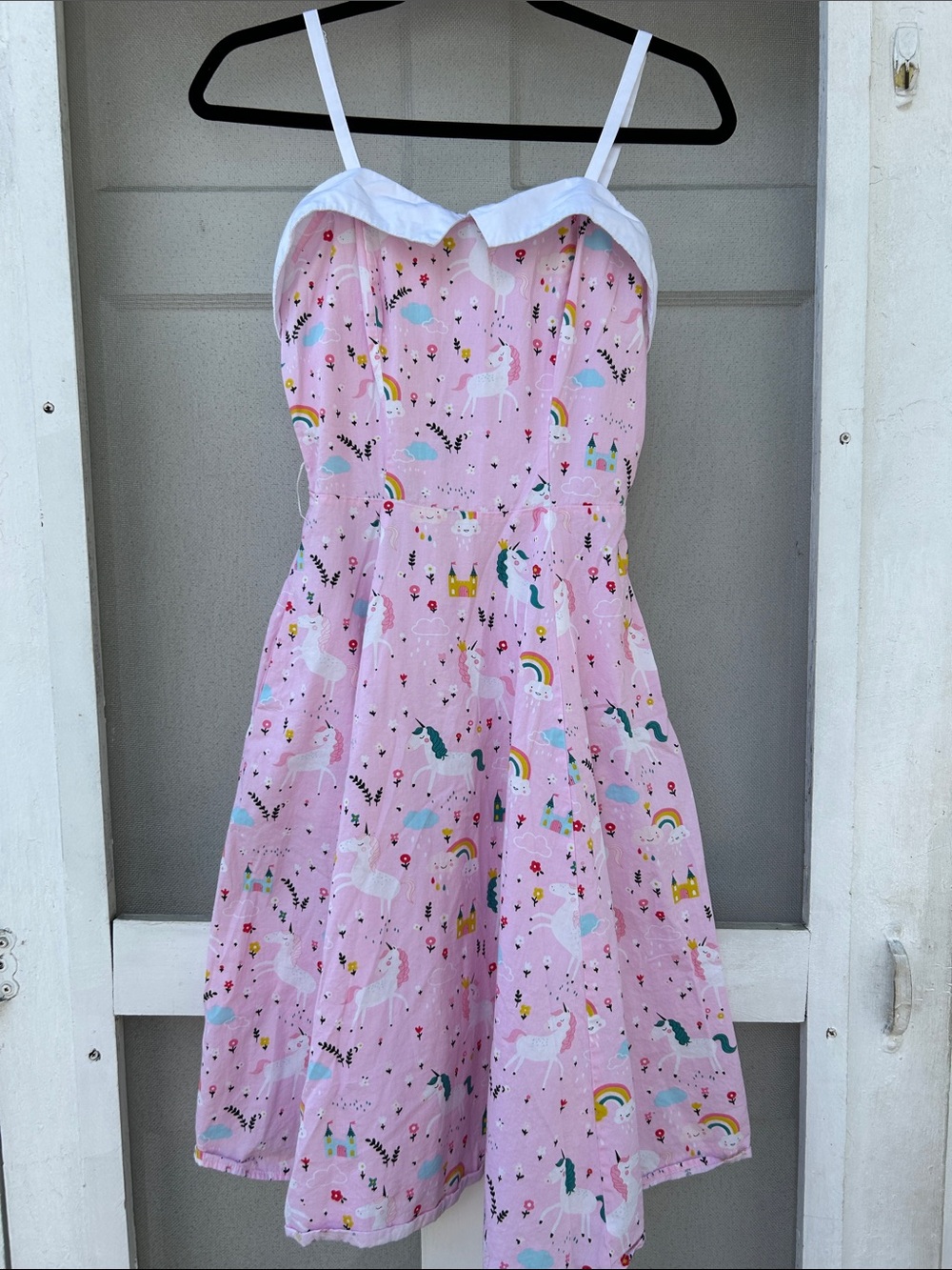 Pink Unicorn & Rainbow dress